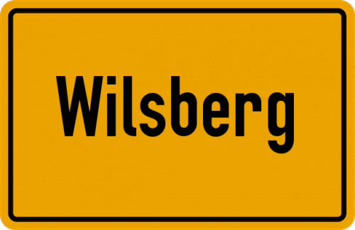Ortsschild Wilsberg, Westerwald