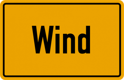 Ortsschild Wind, Oberfranken