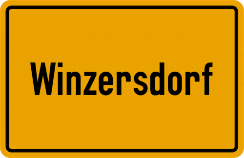 Ortsschild Winzersdorf, Niederbayern