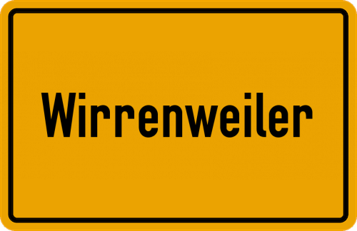Ortsschild Wirrenweiler