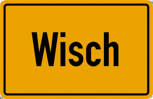 Ortsschild Wisch, Niederelbe