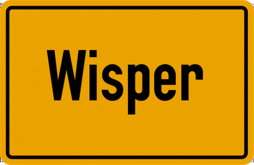 Ortsschild Wisper