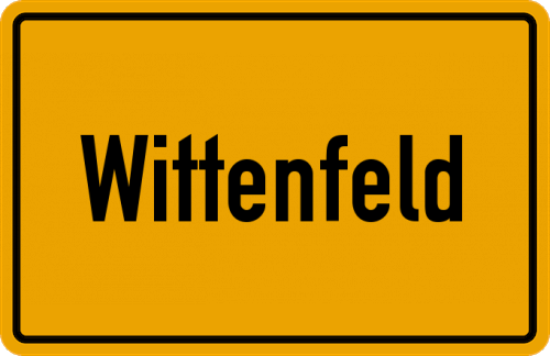 Ortsschild Wittenfeld