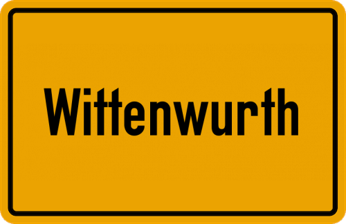 Ortsschild Wittenwurth