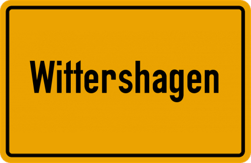 Ortsschild Wittershagen, Sieg