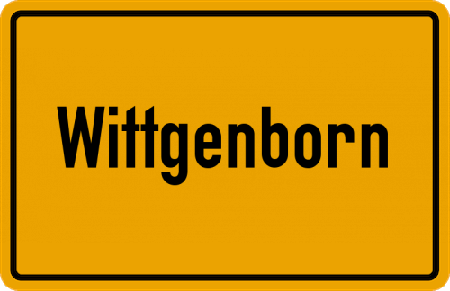 Ortsschild Wittgenborn