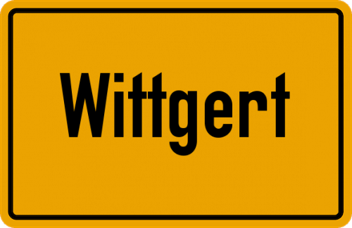 Ortsschild Wittgert