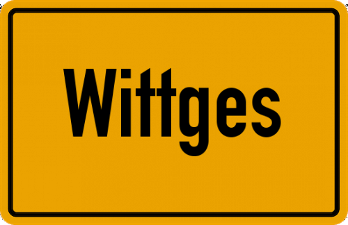 Ortsschild Wittges
