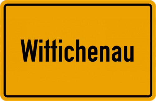 Ortsschild Wittichenau