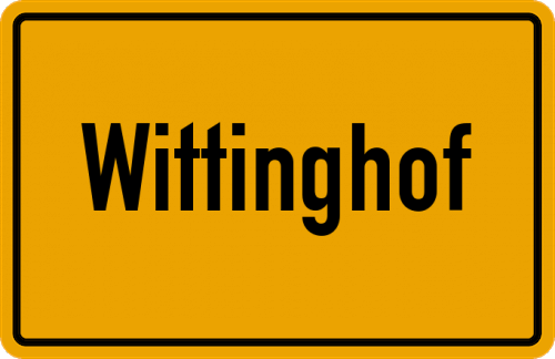 Ortsschild Wittinghof