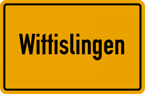 Ortsschild Wittislingen