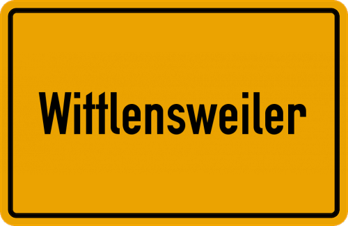 Ortsschild Wittlensweiler