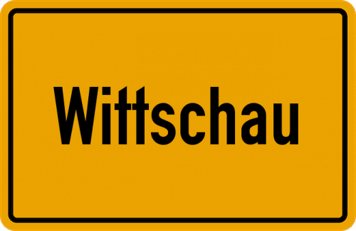 Ortsschild Wittschau, Kreis Vohenstrauß