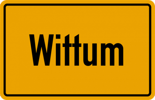 Ortsschild Wittum