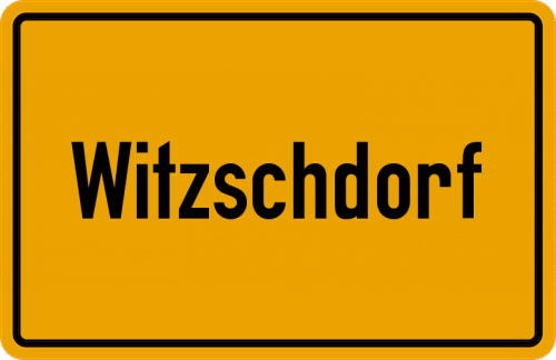 Ortsschild Witzschdorf