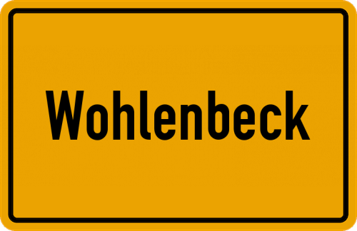 Ortsschild Wohlenbeck