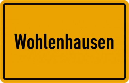 Ortsschild Wohlenhausen