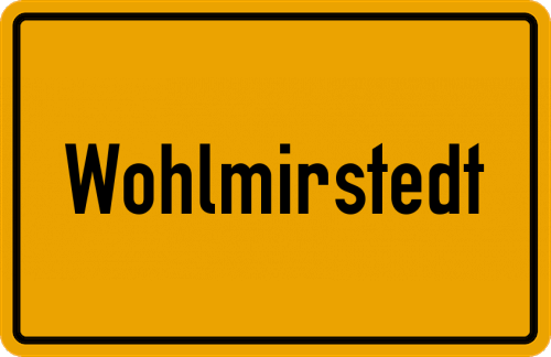 Ortsschild Wohlmirstedt