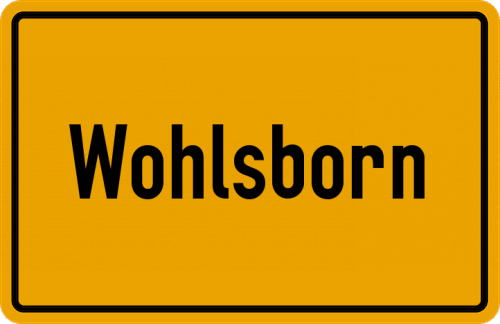 Ortsschild Wohlsborn