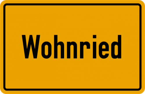 Ortsschild Wohnried