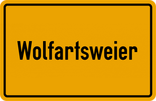 Ortsschild Wolfartsweier