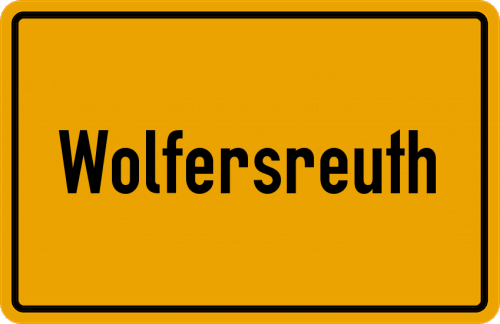 Ortsschild Wolfersreuth