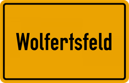 Ortsschild Wolfertsfeld, Mittelfranken