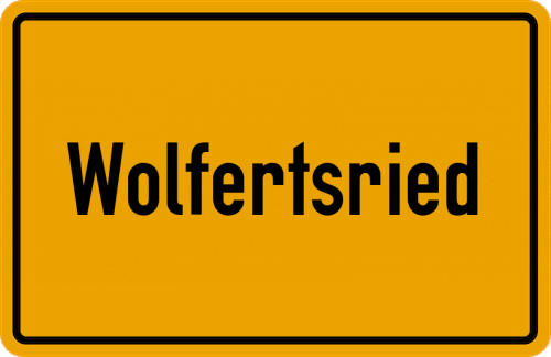 Ortsschild Wolfertsried