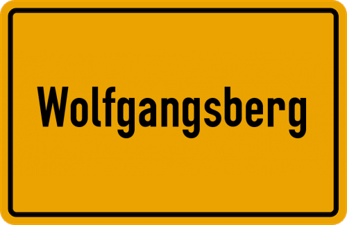 Ortsschild Wolfgangsberg