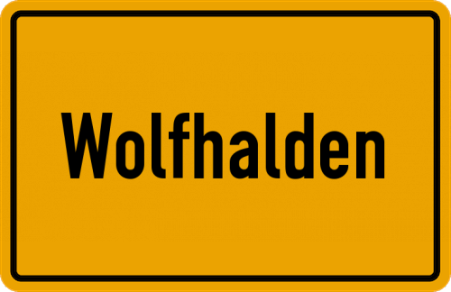 Ortsschild Wolfhalden