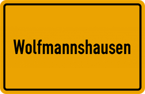 Ortsschild Wolfmannshausen