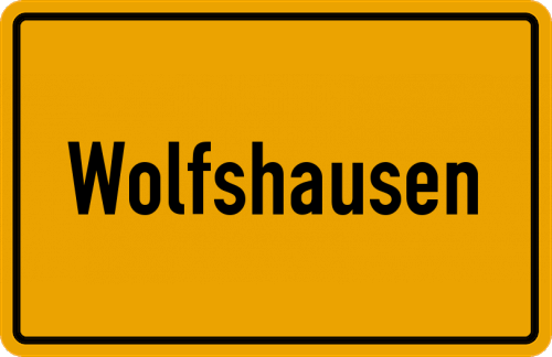 Ortsschild Wolfshausen
