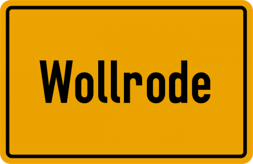 Ortsschild Wollrode