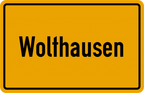 Ortsschild Wolthausen