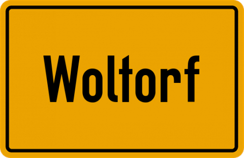 Ortsschild Woltorf, Kreis Peine