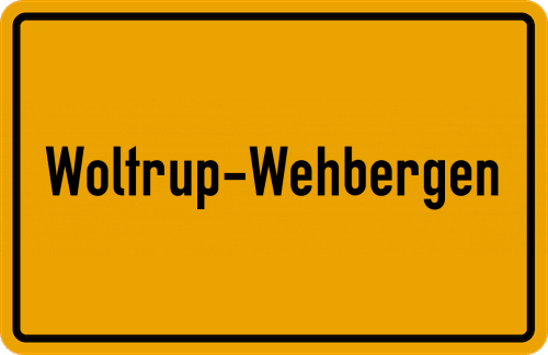 Ortsschild Woltrup-Wehbergen