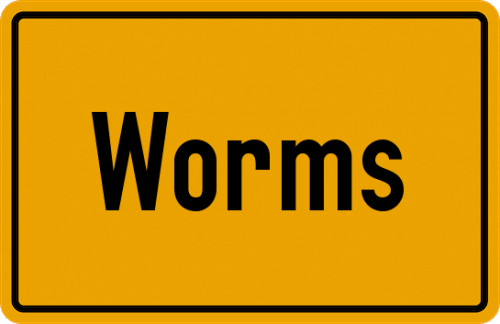 Ortsschild Worms