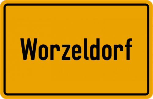 Ortsschild Worzeldorf