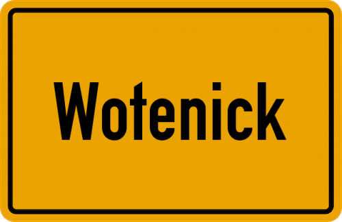 Ortsschild Wotenick