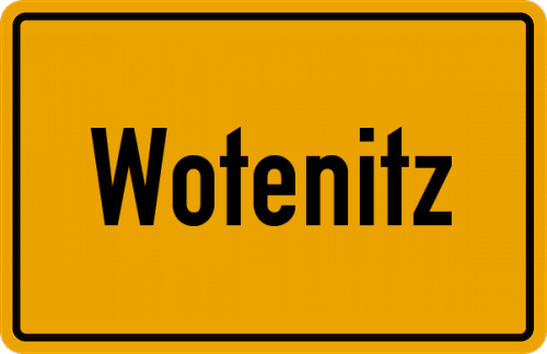 Ortsschild Wotenitz