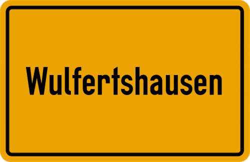 Ortsschild Wulfertshausen