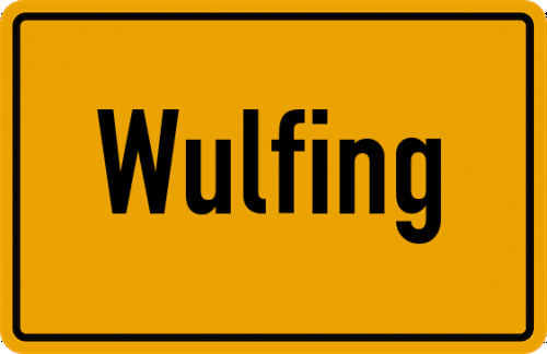Ortsschild Wulfing