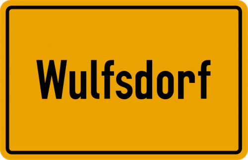 Ortsschild Wulfsdorf