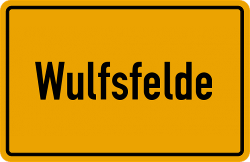 Ortsschild Wulfsfelde