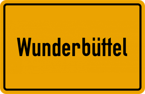 Ortsschild Wunderbüttel