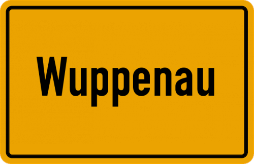 Ortsschild Wuppenau
