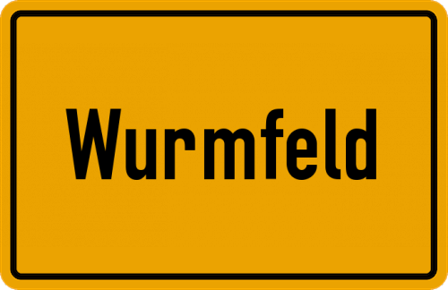 Ortsschild Wurmfeld