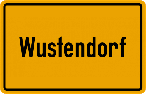 Ortsschild Wustendorf