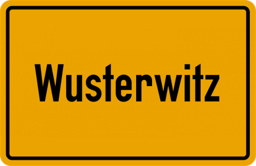 Ortsschild Wusterwitz