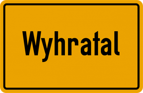 Ortsschild Wyhratal